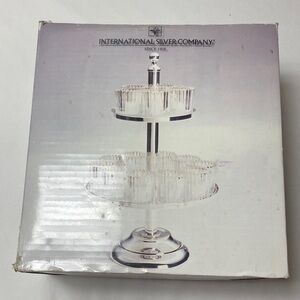 International Silver Company Two-Tier Candle Holder - Silver